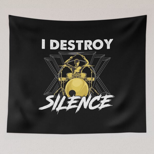 Item preview, Funny I Destroy Silence Drummer Awesome Musician designed and sold by perfectpresents.