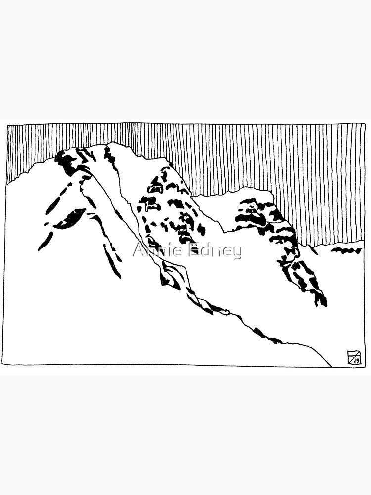 Iceland Series - The Challenging Horizon (Black Ink) by annieedney