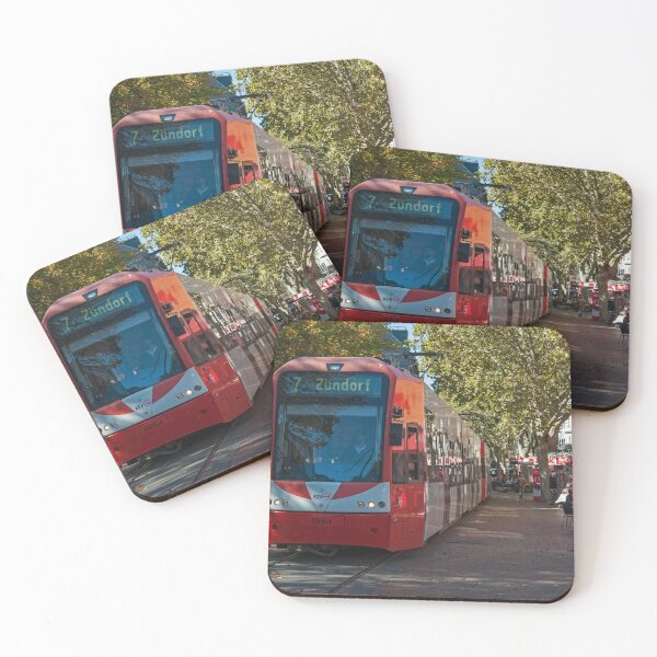 Item preview, Tram passing through the pedestrian zone, Frechen, Near Cologne, Germany. designed and sold by David A. L. Davies.