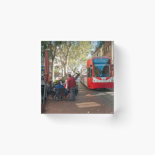 Item preview, Tram passing through the pedestrian zone, Frechen, Near Cologne, Germany. designed and sold by David A. L. Davies.