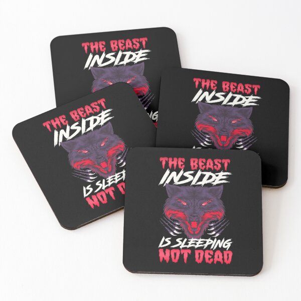 Item preview, The Beast Inside Is Sleeping Not Dead Fierce Wolf designed and sold by perfectpresents.