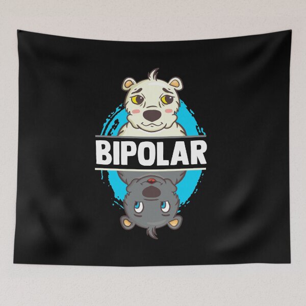 Item preview, Cute & Funny Bipolar Polar Bear Polarity Pun designed and sold by perfectpresents.