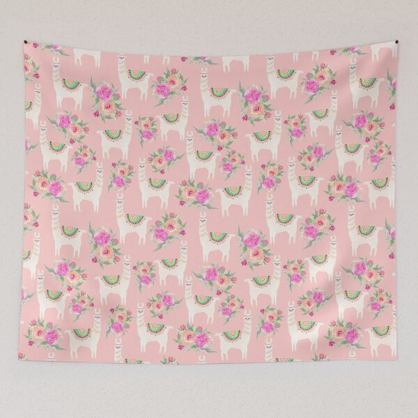 Item preview, Watercolor Llama on Florals designed and sold by Harpley Design Studio.