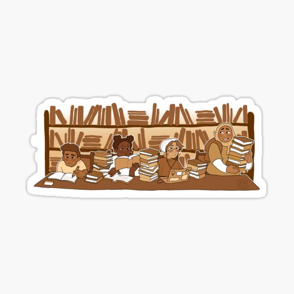 Women in Study Sticker