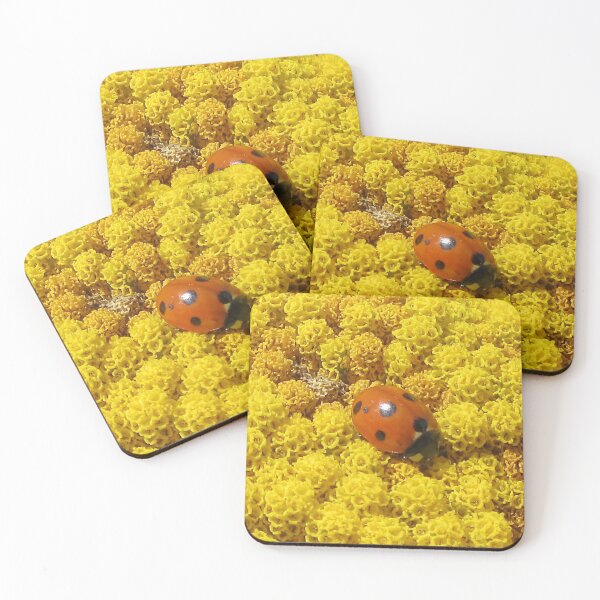 Item preview, Ladybird (Coccinellidae) on Achillea  designed and sold by lezvee.