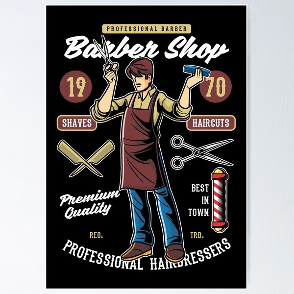 Item preview, BARBERSHOP VINTAGE LOGO CRAZY RAZORS T SHIRT GIFT PRESENT designed and sold by Timcito.