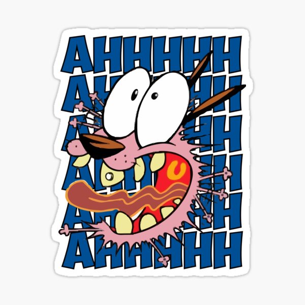 Courage The Cowardly Dog - AHHHHH! Sticker