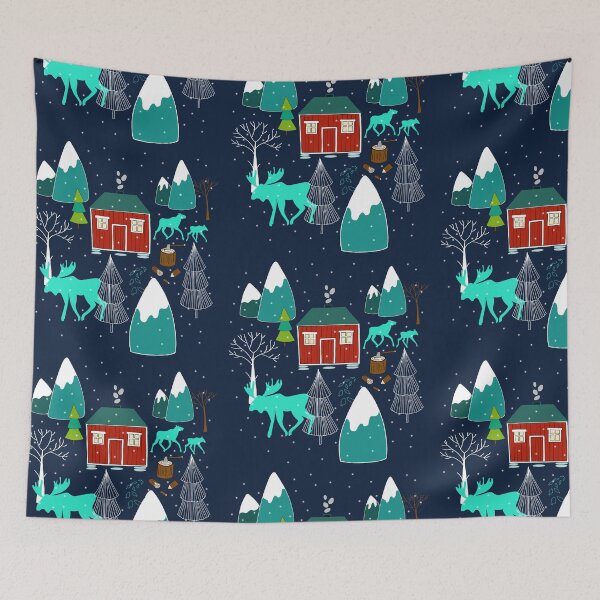 Item preview, Norway moose in the winter forest  designed and sold by Scandi Shop .