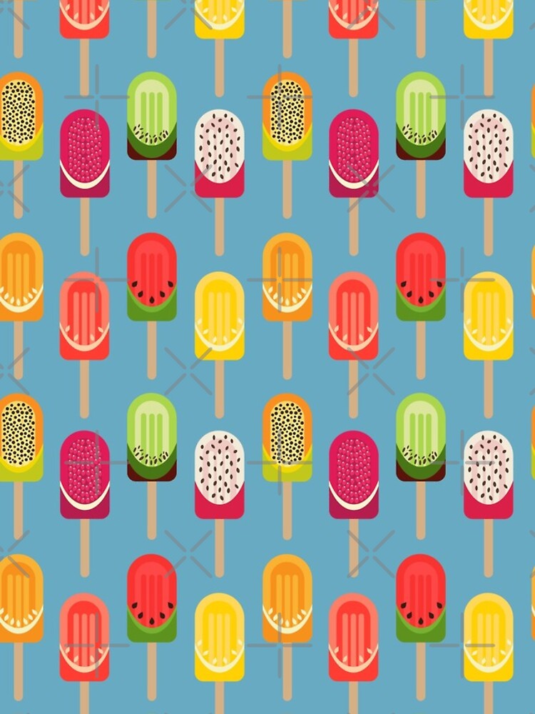 Fruit popsicles - blue version by PrintablesP