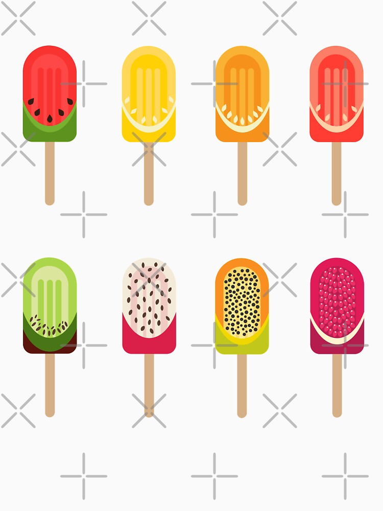 Fruit popsicles - blue version by PrintablesP