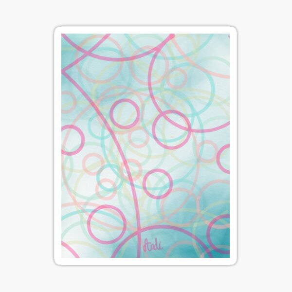 Rings and bubbles Sticker
