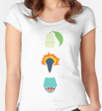 Minimalist Johto Trio Women's Fitted Scoop T-Shirt