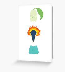 Minimalist Johto Trio Greeting Card