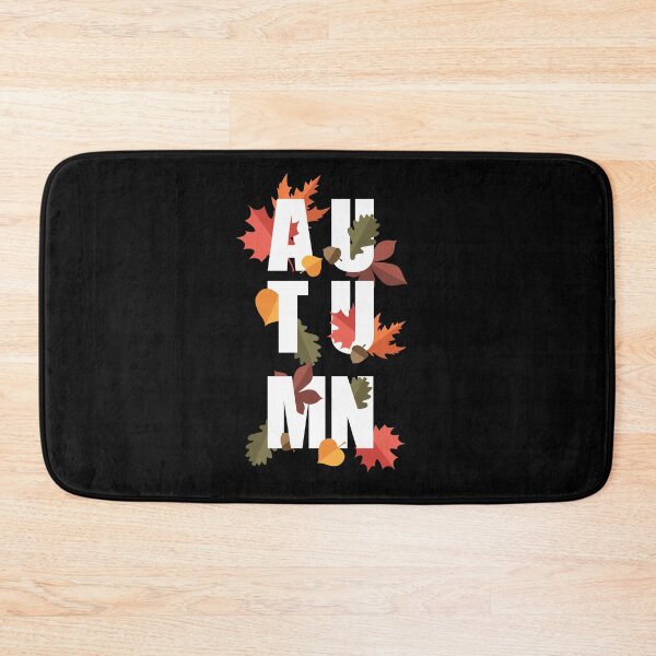 Item preview, Autumn word and leaves WHITE designed and sold by Printables Passions.