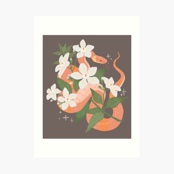 Sampaguita and Snake Art Print
