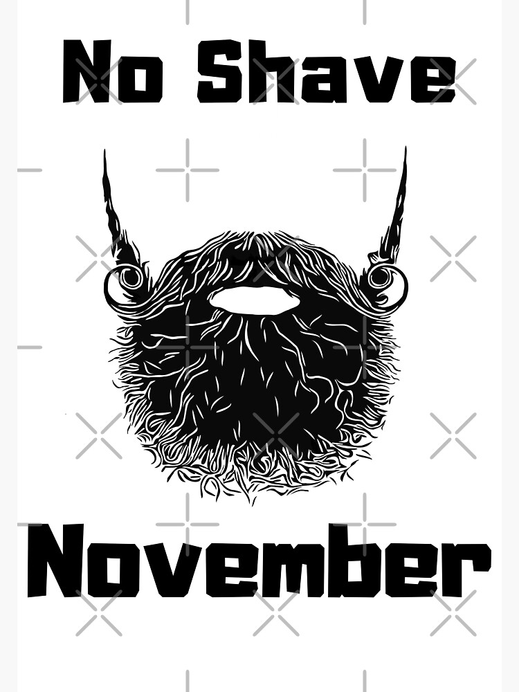 "No Shave November Beard t shirt" Photographic Print by FacePewbz