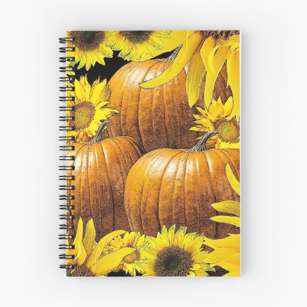 Item preview, YELLOW SUNFLOWERS  FALL PUMPKINS HARVEST ABSTRACT designed and sold by sharlesart.