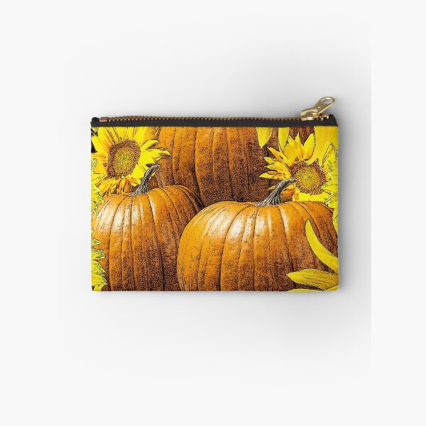 Item preview, YELLOW SUNFLOWERS  FALL PUMPKINS HARVEST ABSTRACT designed and sold by sharlesart.