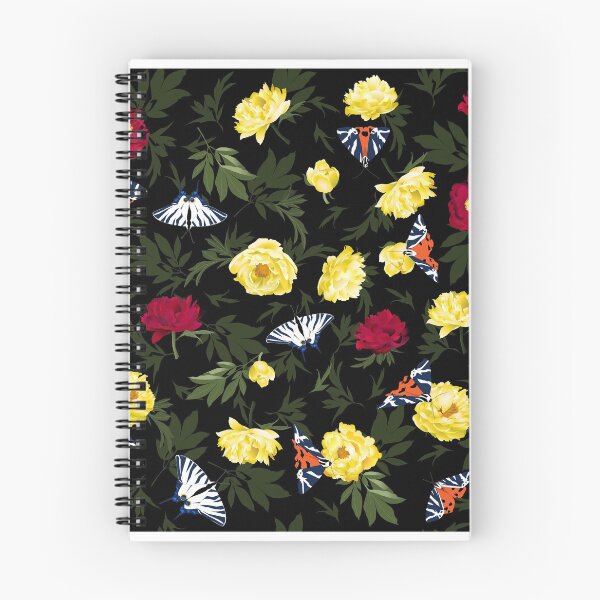 Item preview, Peonies & Butterflies - black designed and sold by kobyakov.