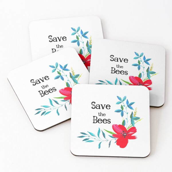 Item preview, Save the Bees with watercolor flower designed and sold by Amandalee Jones.