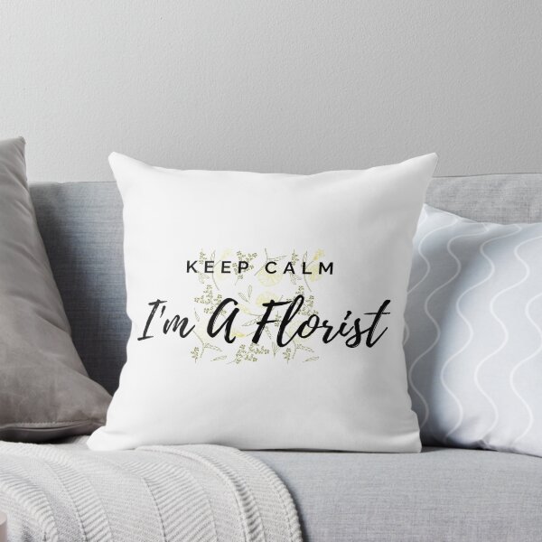 Item preview, Keep Calm I'm A Florist Floral Pattern Yellow designed and sold by Queen City  Craftworks.