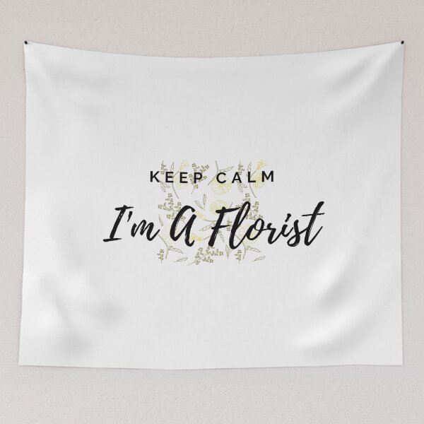 Item preview, Keep Calm I'm A Florist Floral Pattern Yellow designed and sold by Queen City  Craftworks.