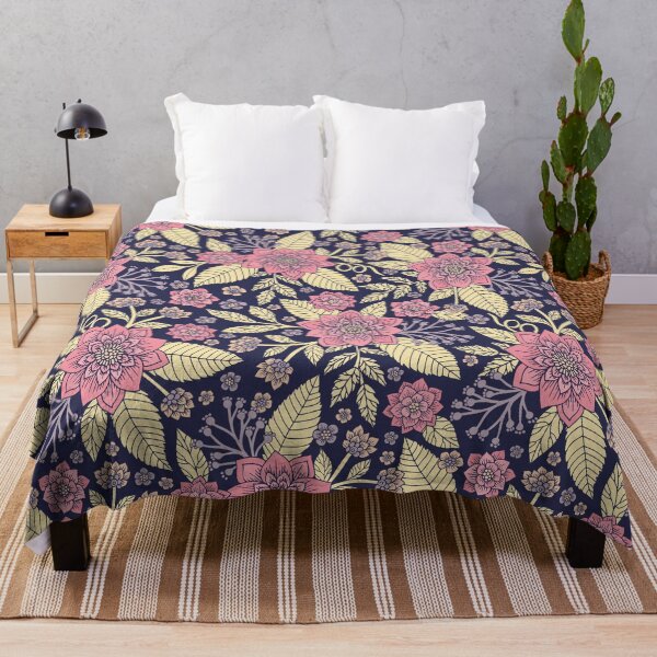 Item preview, Pink, Purple & Cream Floral/Botanical Pattern designed and sold by somecallmebeth.
