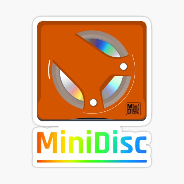 "Minidisc Player Orange" Sticker by ukufiti Redbubble