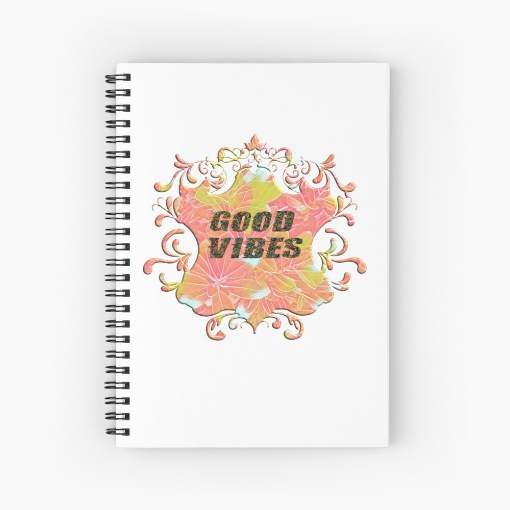 Good Vibes Emblem: One Design, On Everything — Spiral Notebook