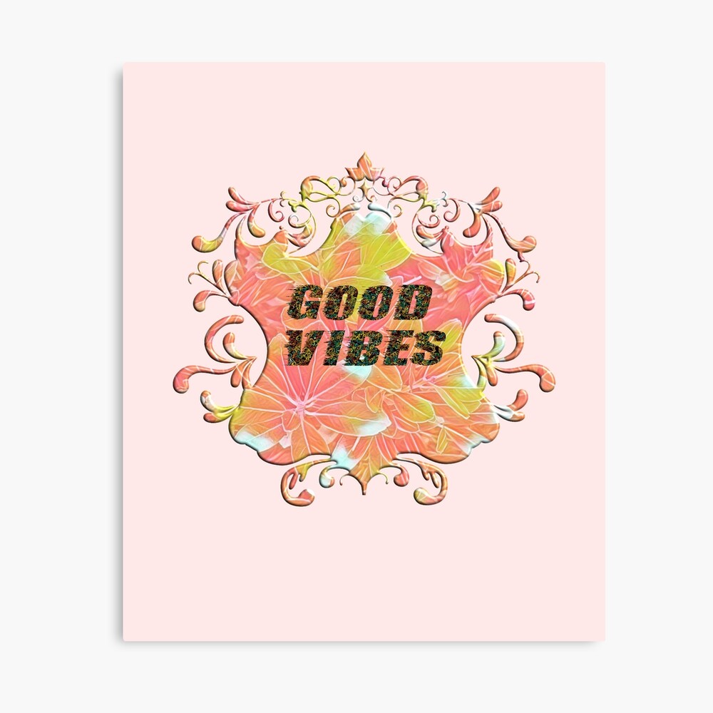 Good Vibes Emblem: One Design, On Everything — Canvas Print