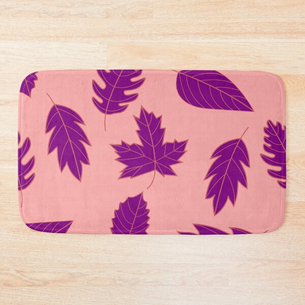 Item preview, Leaves Pattern - Red and Purple on Pink designed and sold by A2Gretchen.
