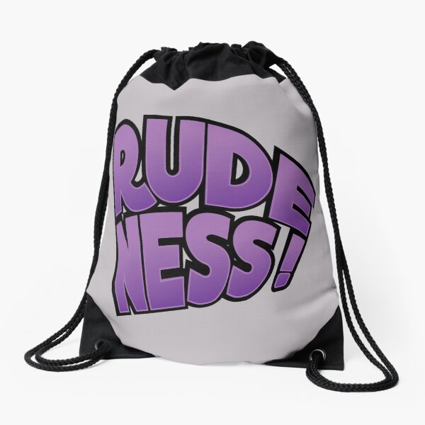 Rudeness Logo Drawstring Bag