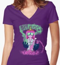 Science Time! Women's Fitted V-Neck T-Shirt