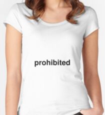 Camiseta entallada de cuello redondo prohibited