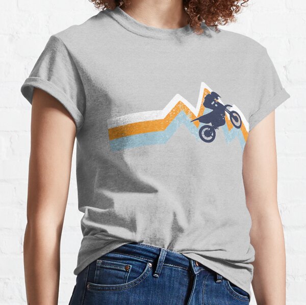 Dirt Bike Shirt - Blue and Orange Classic T-Shirt