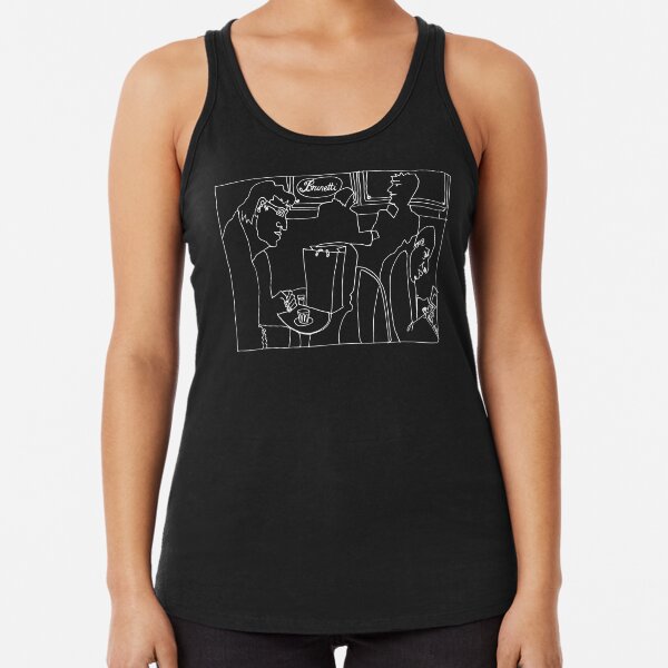 Cafe Series - Caffeinated Focus (White Ink) Racerback Tank Top