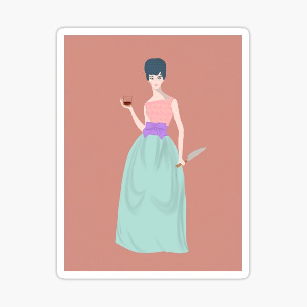 Murder Party Madge--Knife Sticker