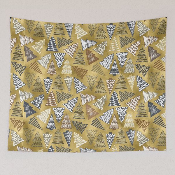 Item preview, Tree Pattern on Gold Glimmer Background designed and sold by machare.
