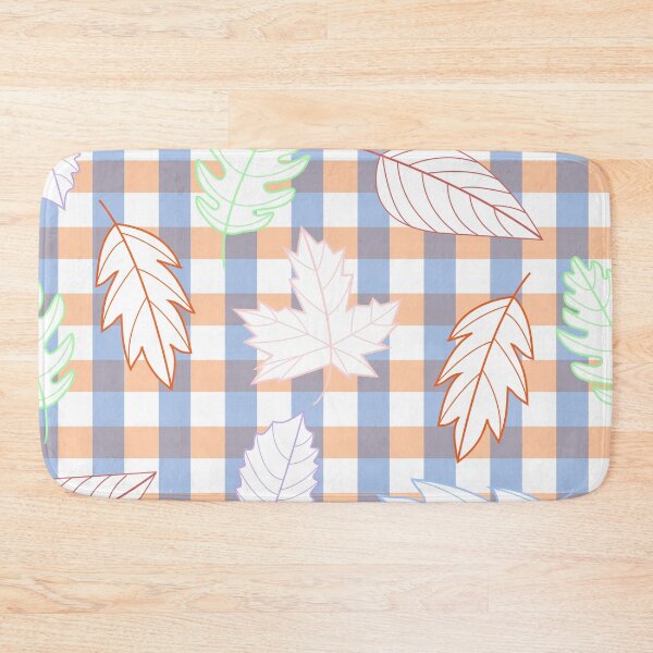 Item preview, Leaves Pattern - Outline on Plaid designed and sold by A2Gretchen.