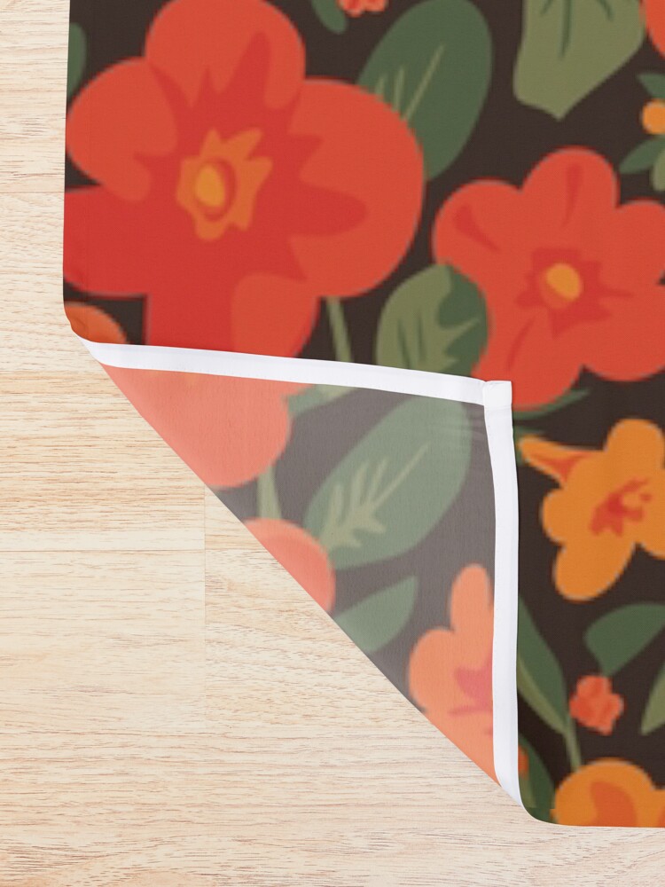 Alternate view of Marmalade Bush. Streptosolen jamesonii Pattern Shower Curtain