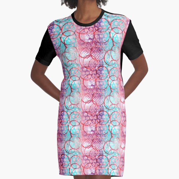 Red Rings Graphic T-Shirt Dress