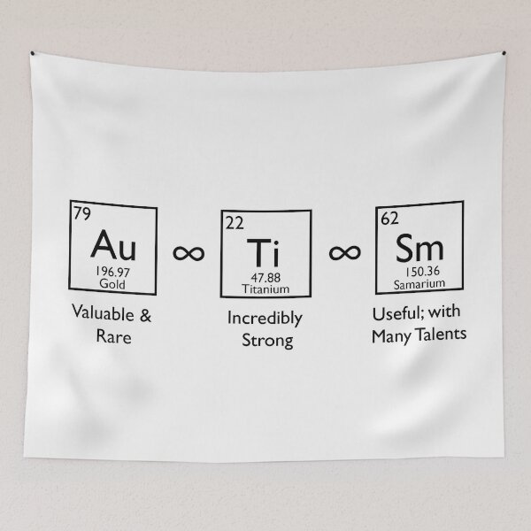 Item preview, Autism Periodic Table (Black) designed and sold by GothOprah.