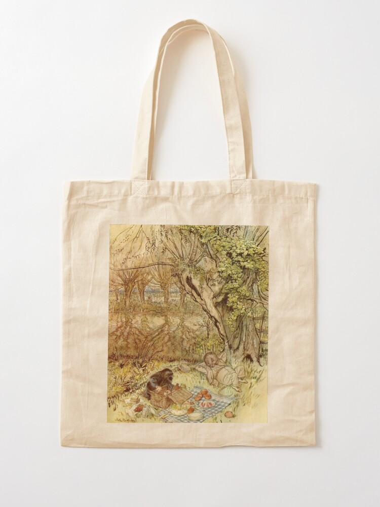 Alternate view of Rat and Mole Have a Picnic - The Wind in the Willows - Arthur Rackham Tote Bag