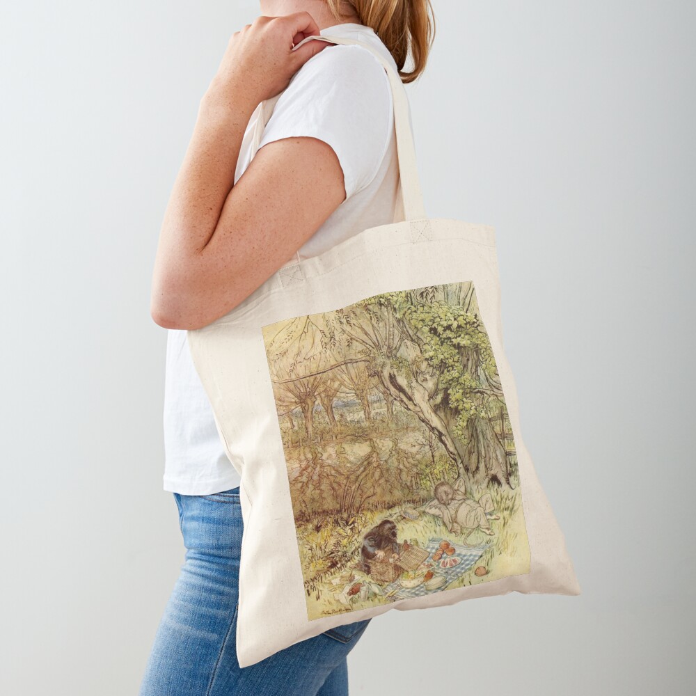 Rat and Mole Have a Picnic - The Wind in the Willows - Arthur Rackham Tote Bag