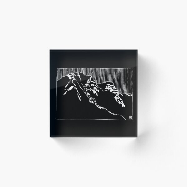 Iceland Series - The Challenging Horizon (White Ink) Acrylic Block
