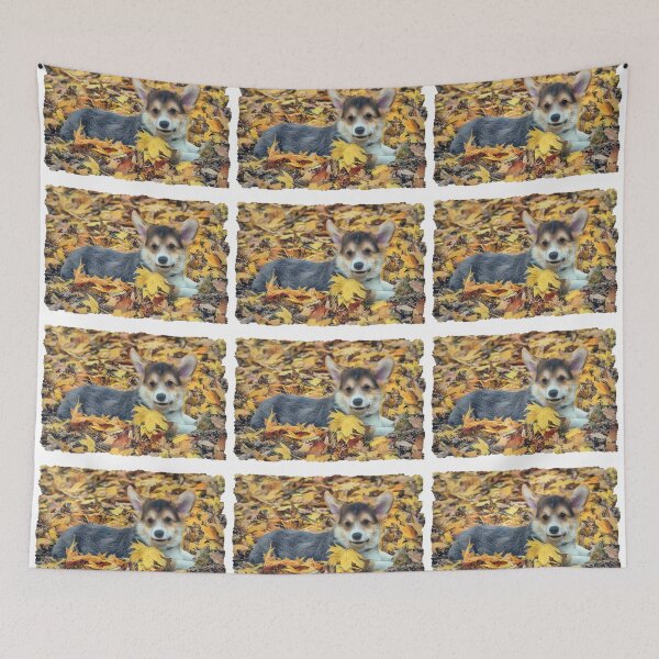 Item preview, Welsh Corgie In Fall Leaves designed and sold by Heathermarie321.