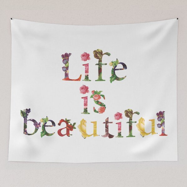 Item preview, Life Is Beautyful Flowers designed and sold by MrTeeTime.