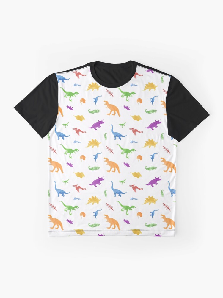Alternate view of Dinosaurs - watercolor Graphic T-Shirt