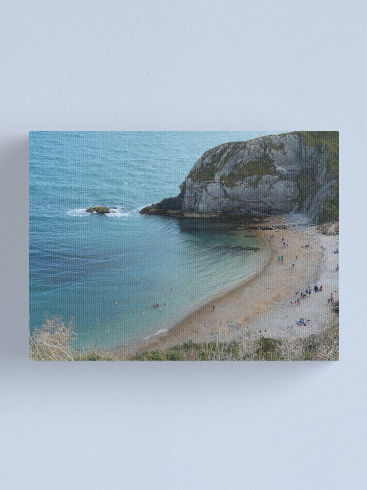 Alternate view of Swimming at Lulworth Cove Near Durdle Door Canvas Print