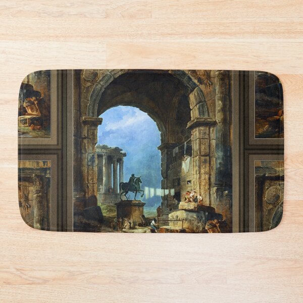 Item preview, Capriccio of Roman Ruins and a Statue of Marcus Aurelius by Hubert Robert designed and sold by Xzendor7 Digital Art Creations.